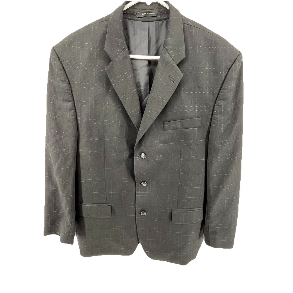 Carlos Mandrone Black Check‎ Wool Blazer